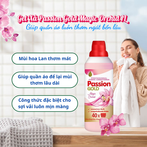 Nước Xả Vải Passion Gold Giúp Áo Quần Thơm Lâu