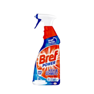 Chai xịt vệ sinh tẩy cặn canxi inox, vòi sen, vách kính Bref Power 750ml